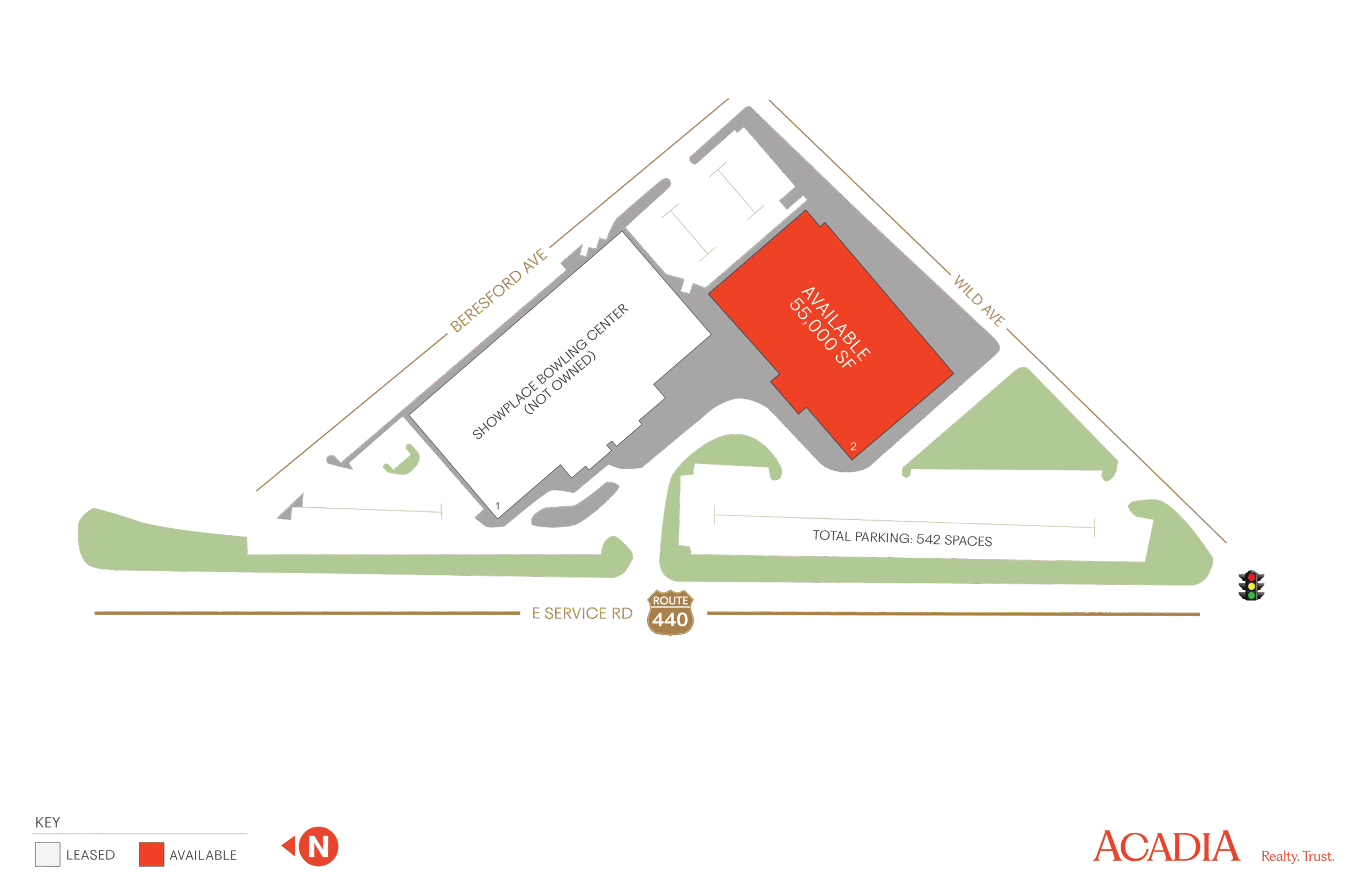 Site plan showing available space.