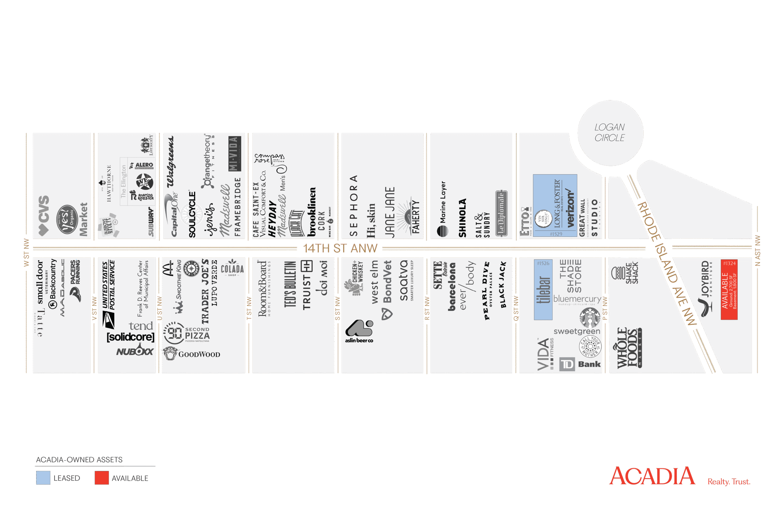 Site map showing location of building 1420 Street NW