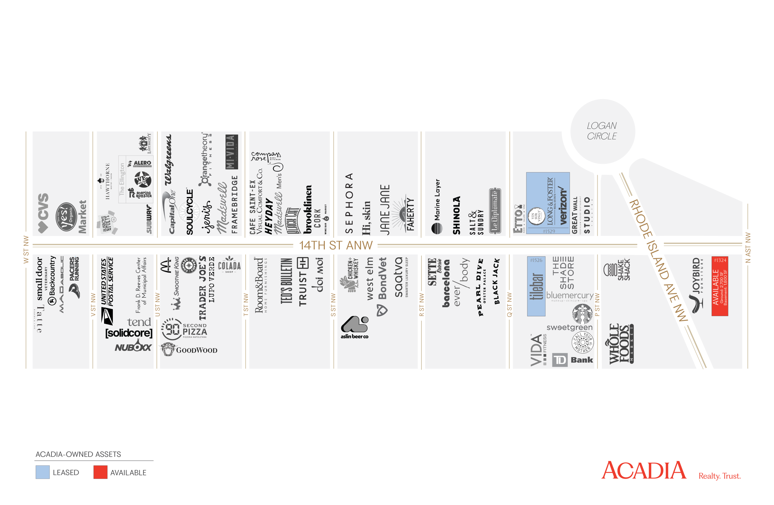 Site map showing location of building 1420 Street NW