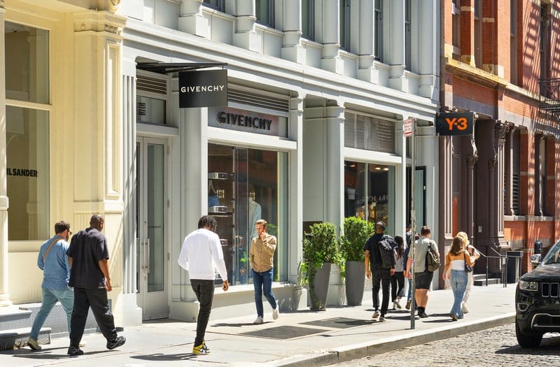 Givenchy store front in New York City.