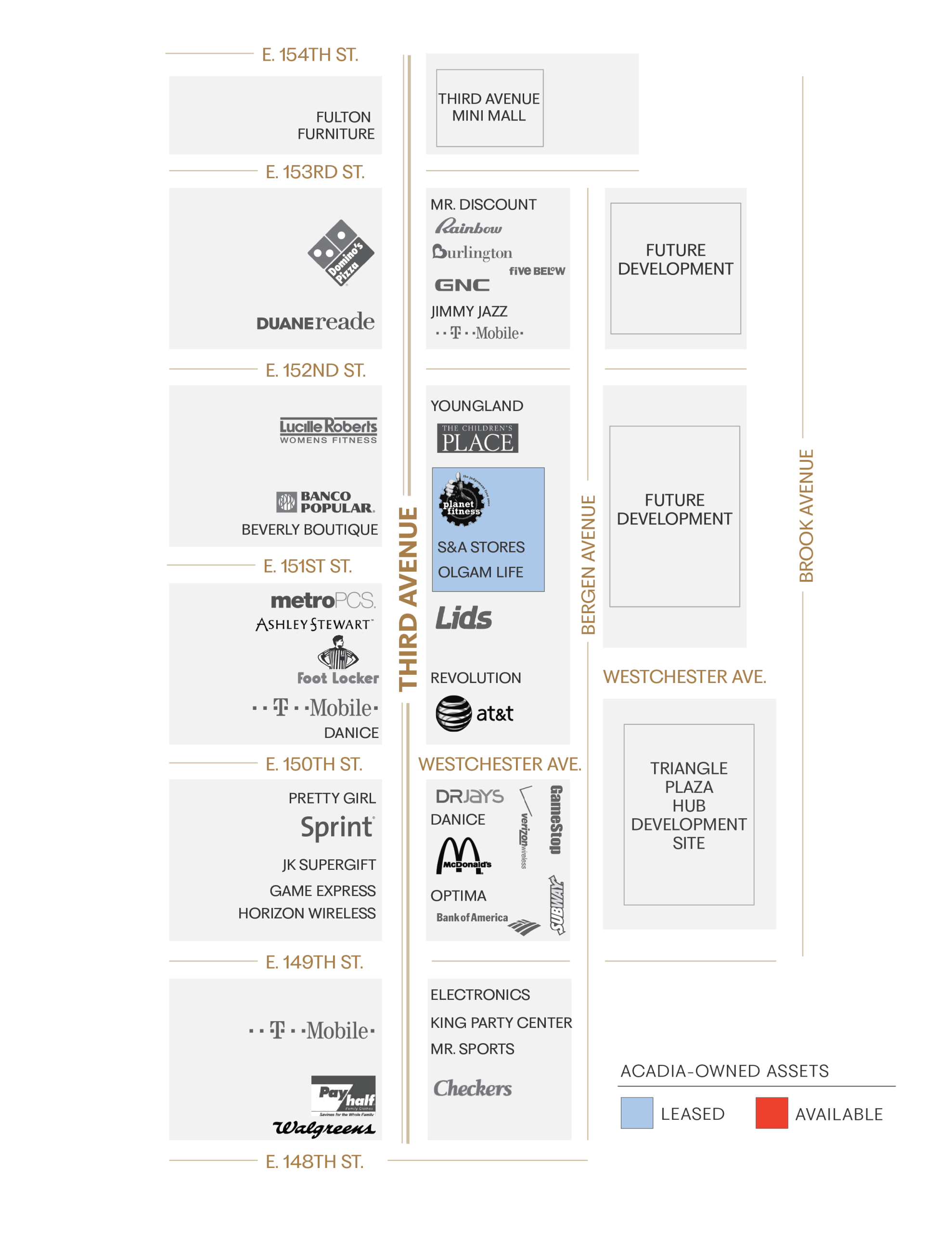 Floor plan showing the location of Lido and other businesses.
