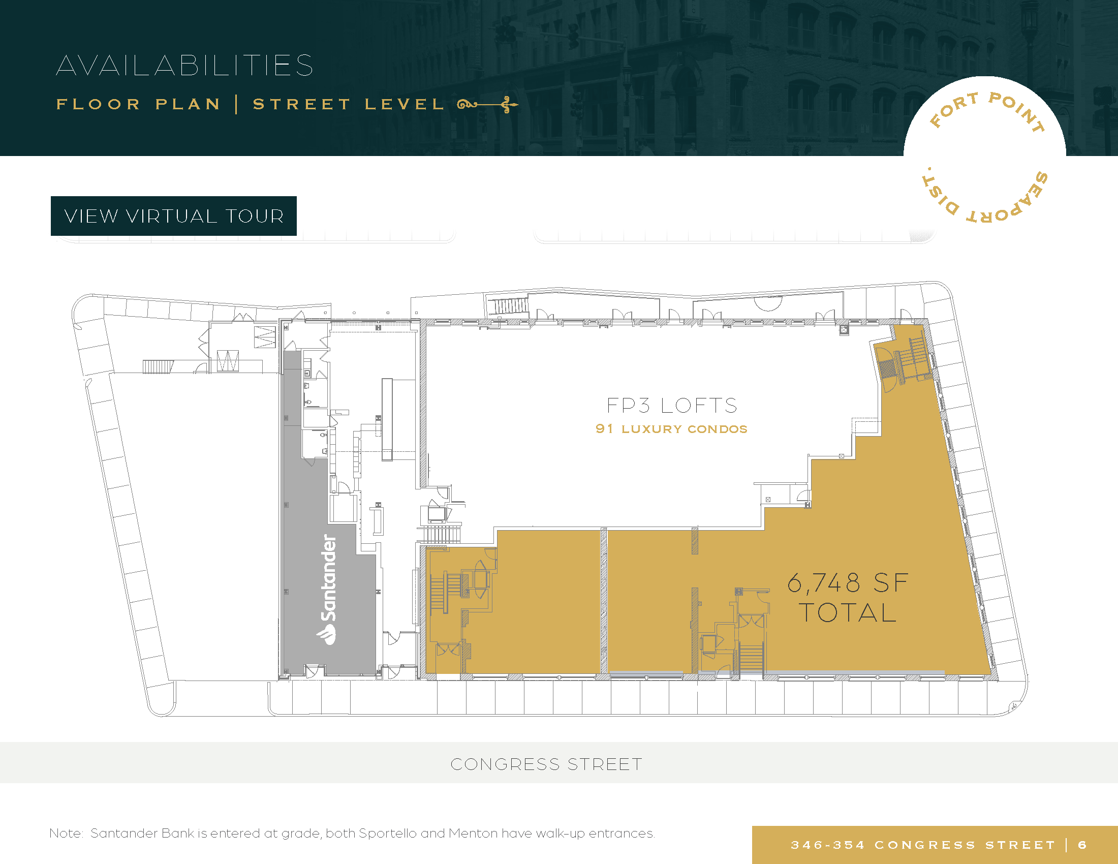 Floor plan showing 4,348 square feet of available commercial space.