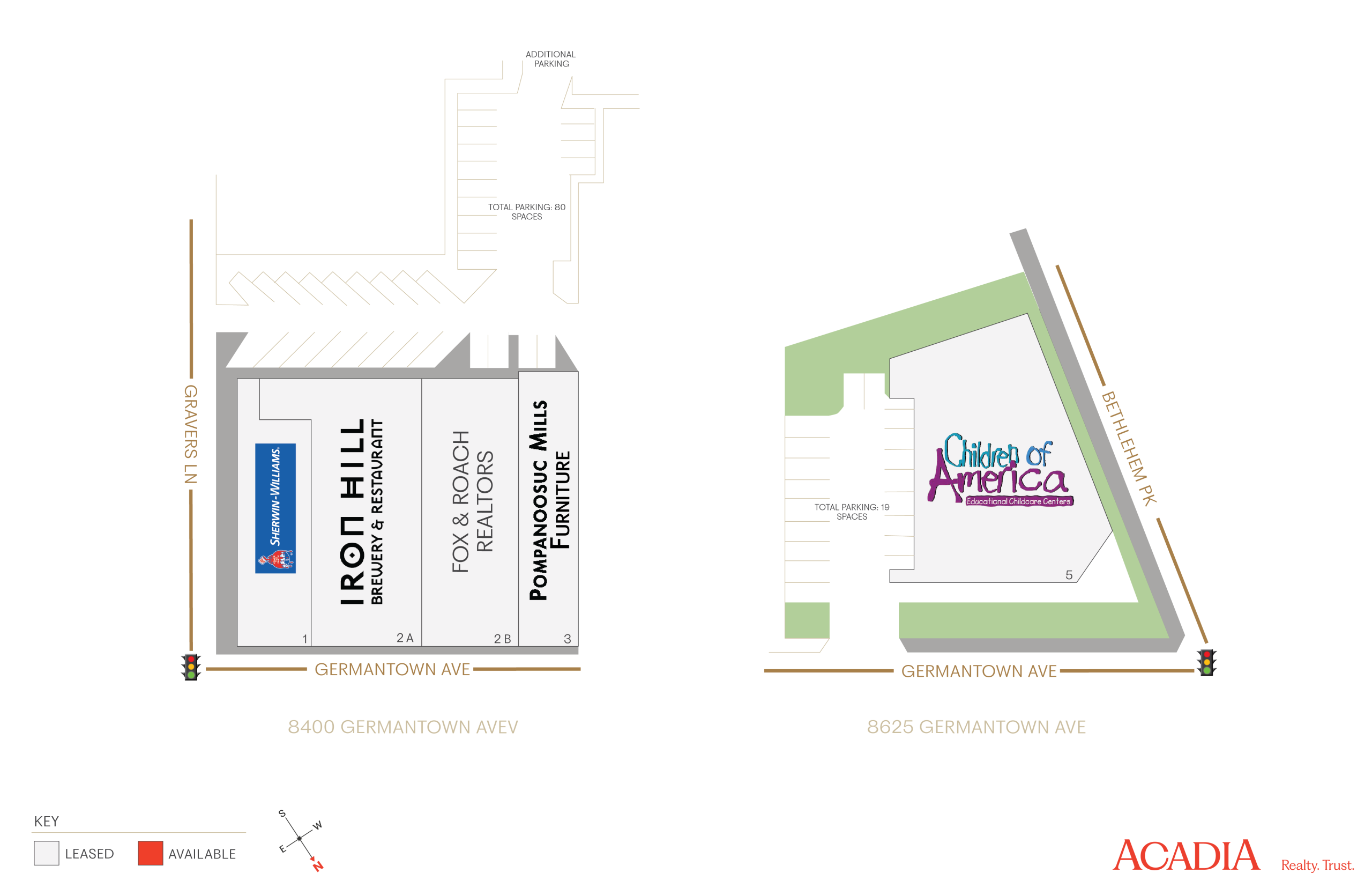Site plan showing the location of Iron Hill Brewery and Dance of America.