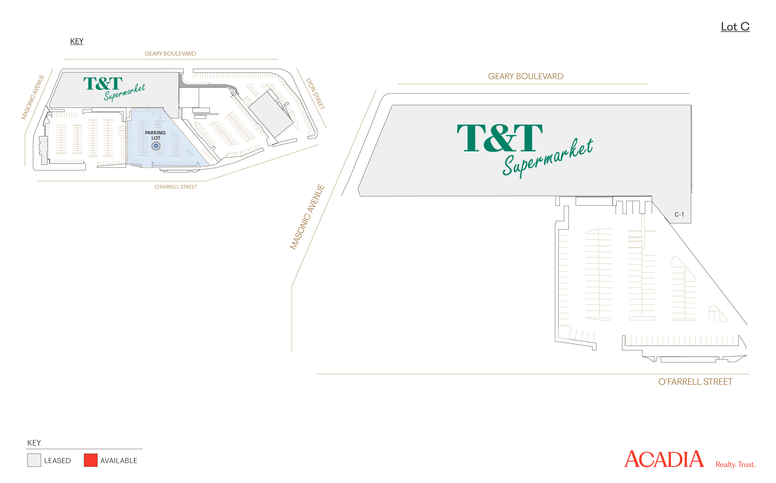Site plan showing 57,008 square feet leased.