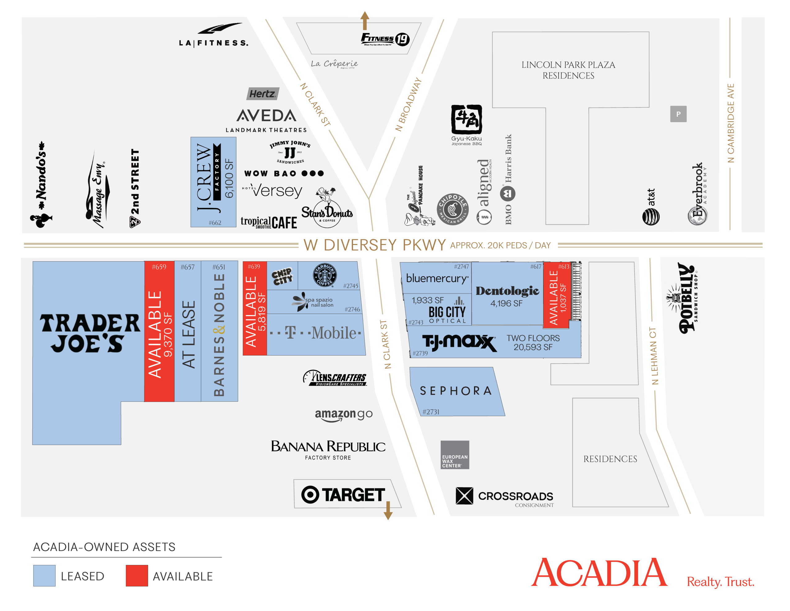 Site map of The Outlets at Orange