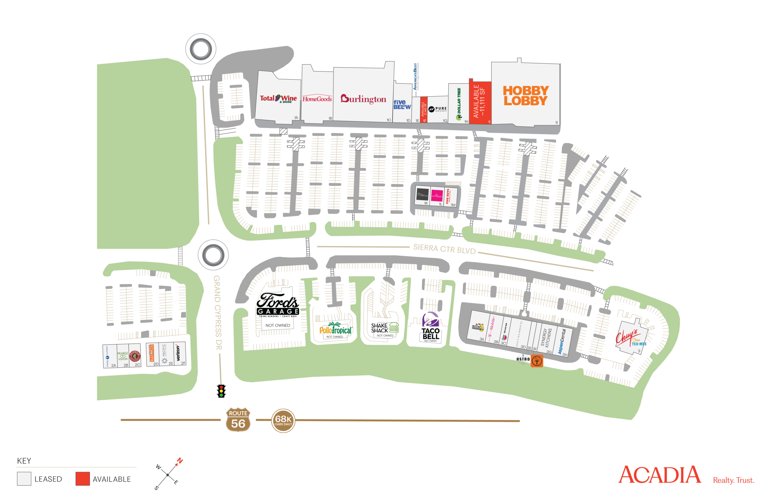 Shopping center map