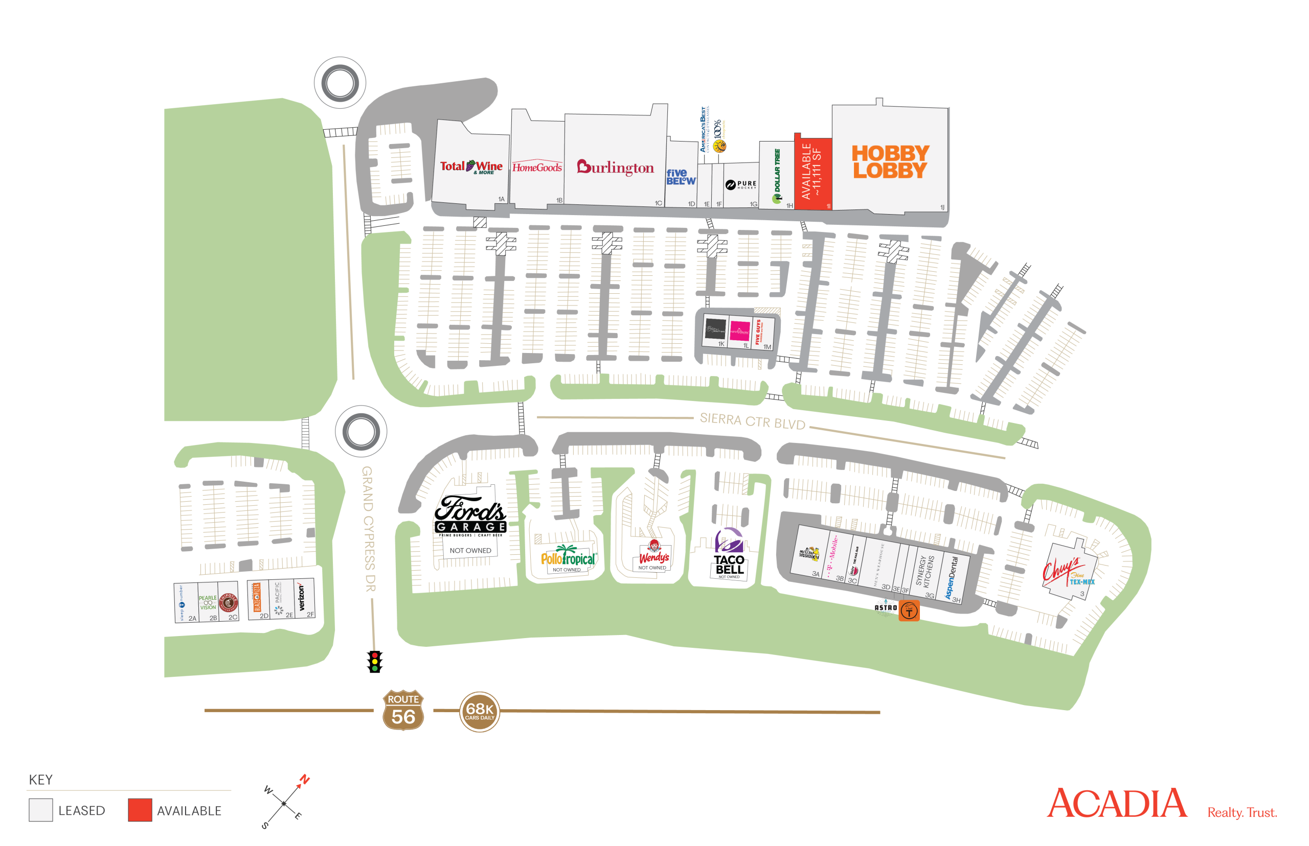 Shopping center map