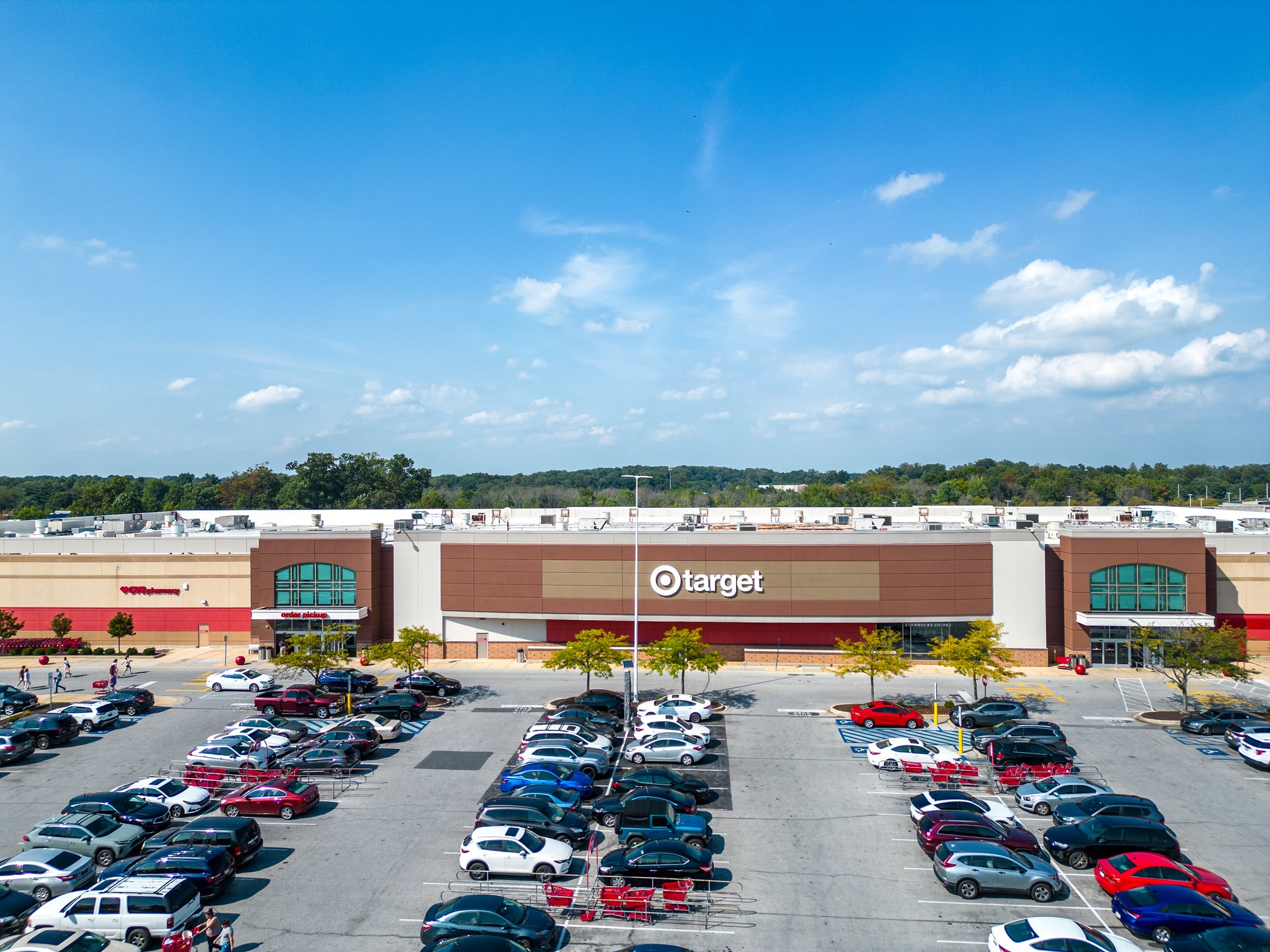 Target store exterior with large parking lot.