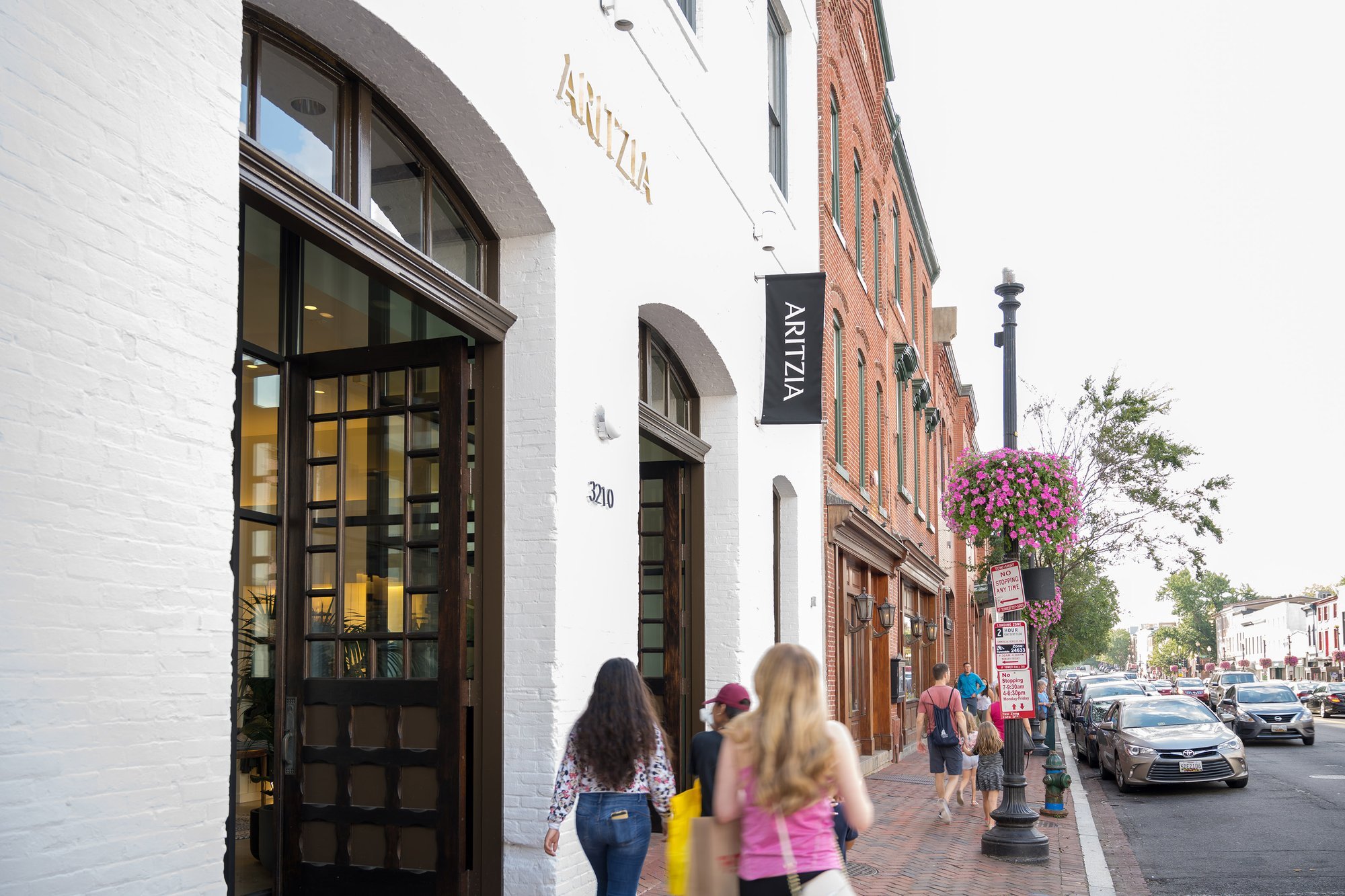 Aritzia store front on a city street.
