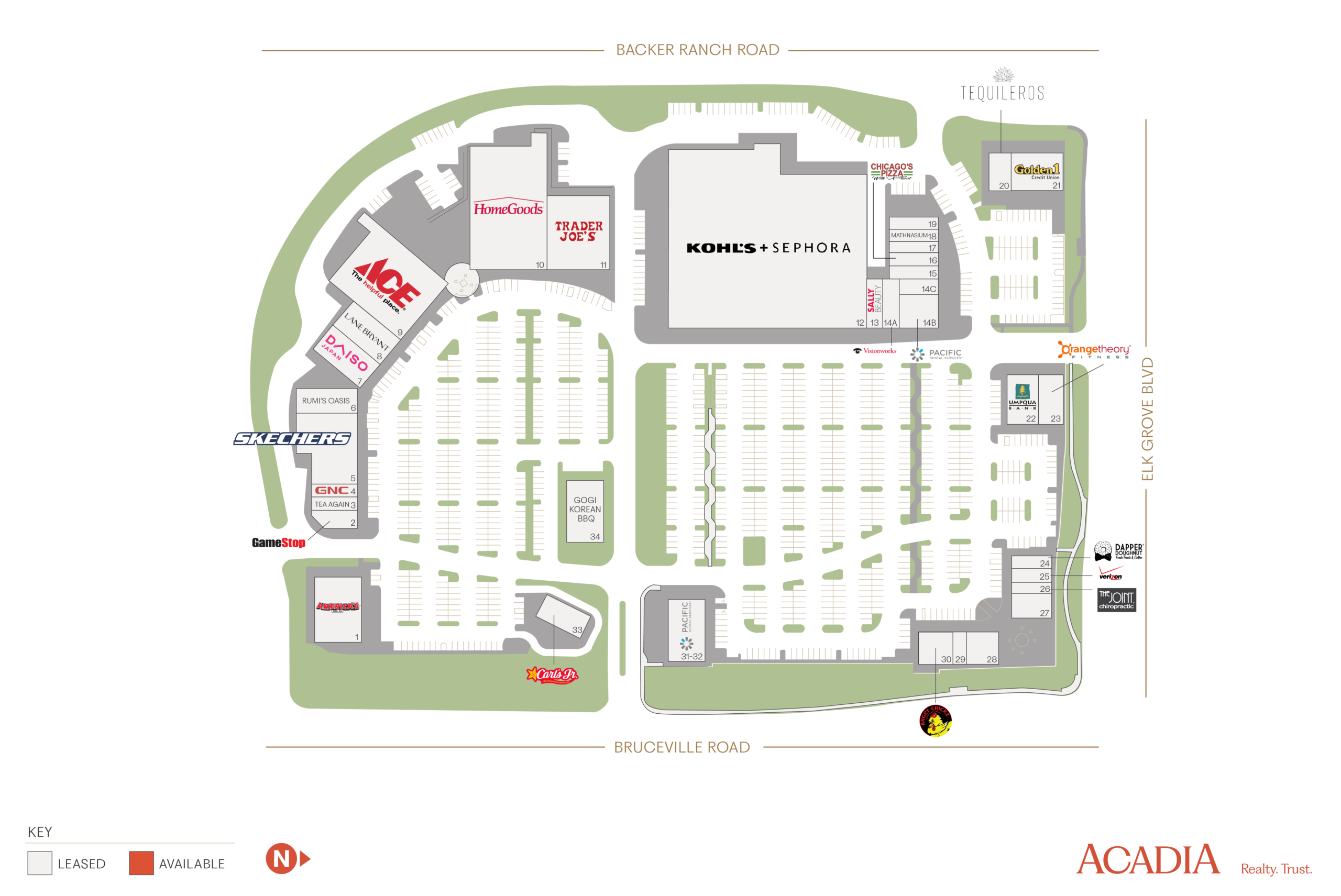 Shopping center map