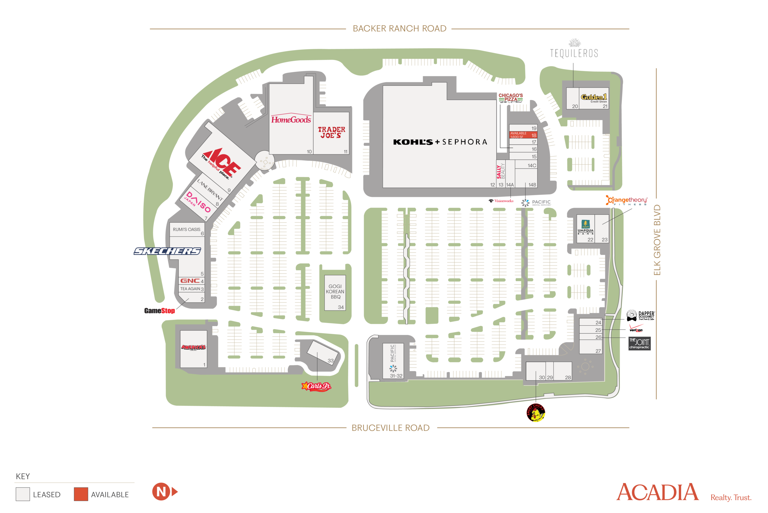 Shopping center map