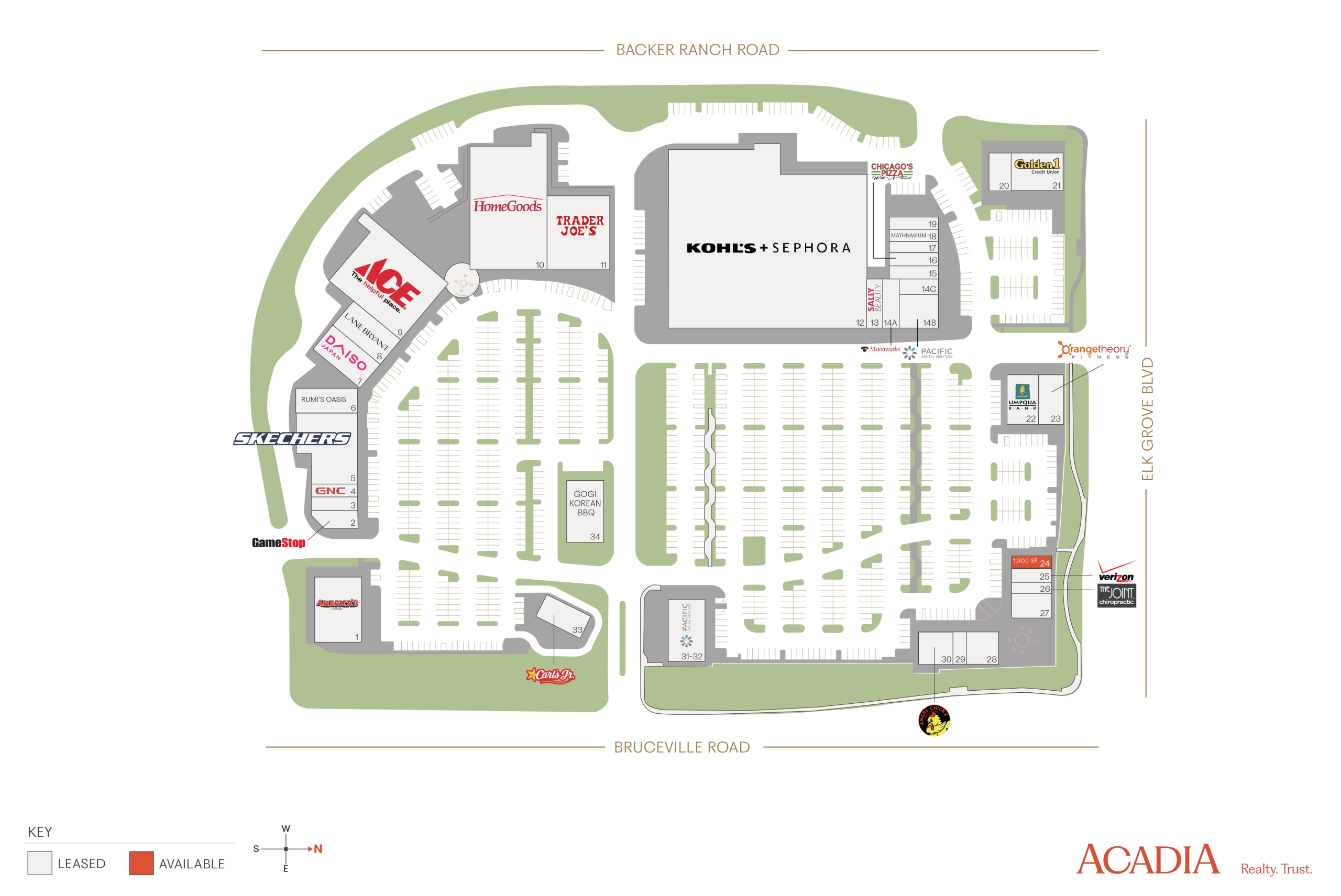 Shopping center map