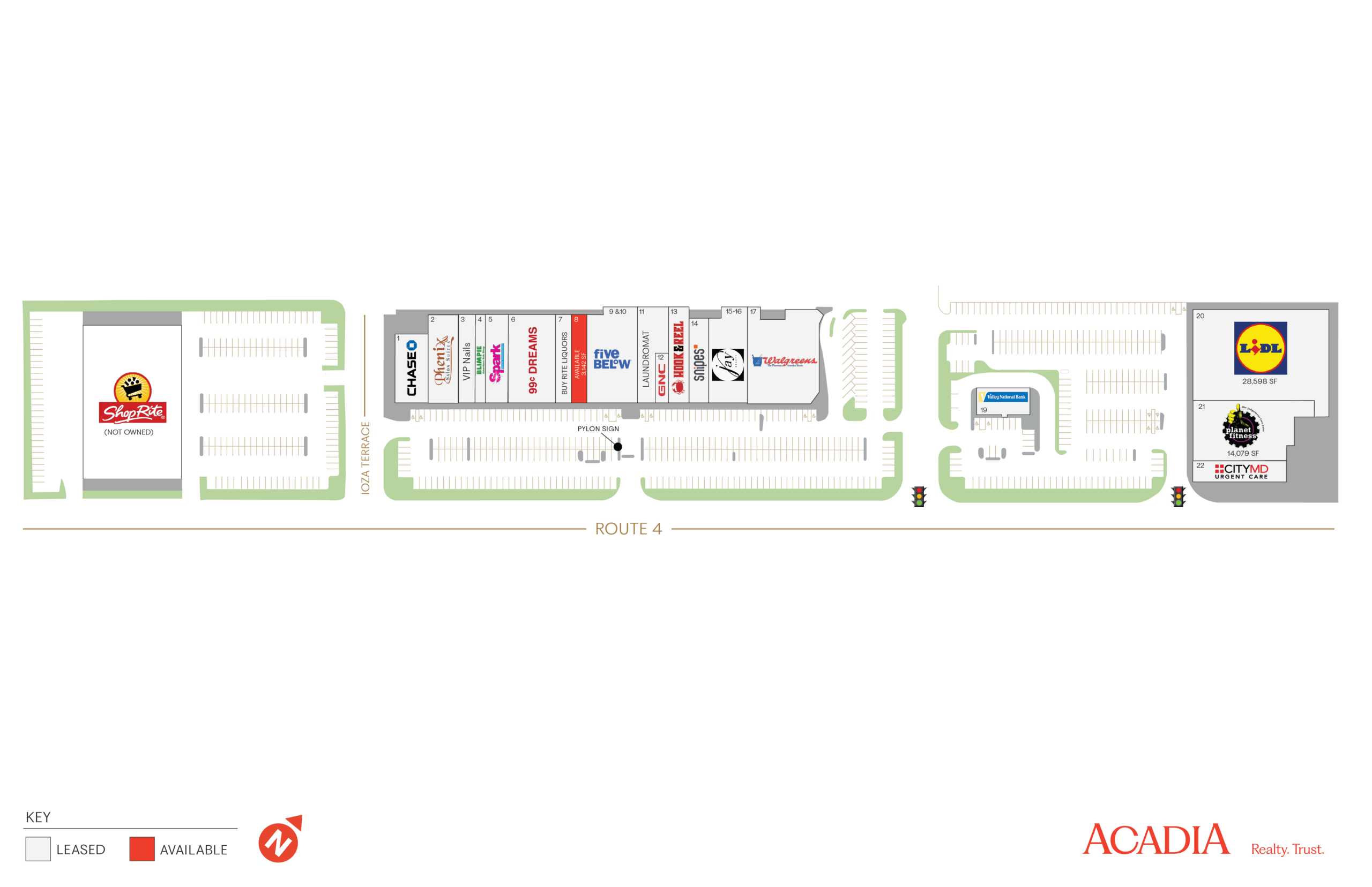 Shopping center map