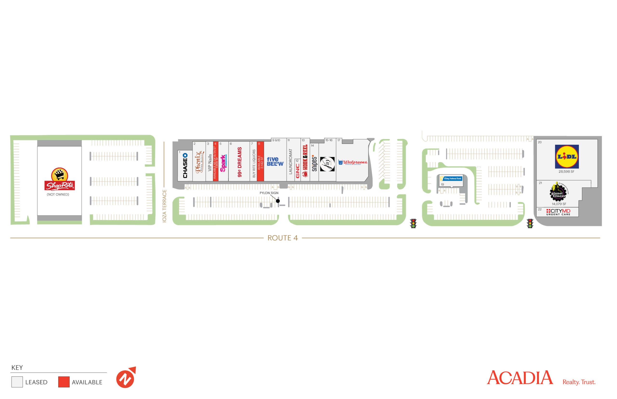 Shopping center map
