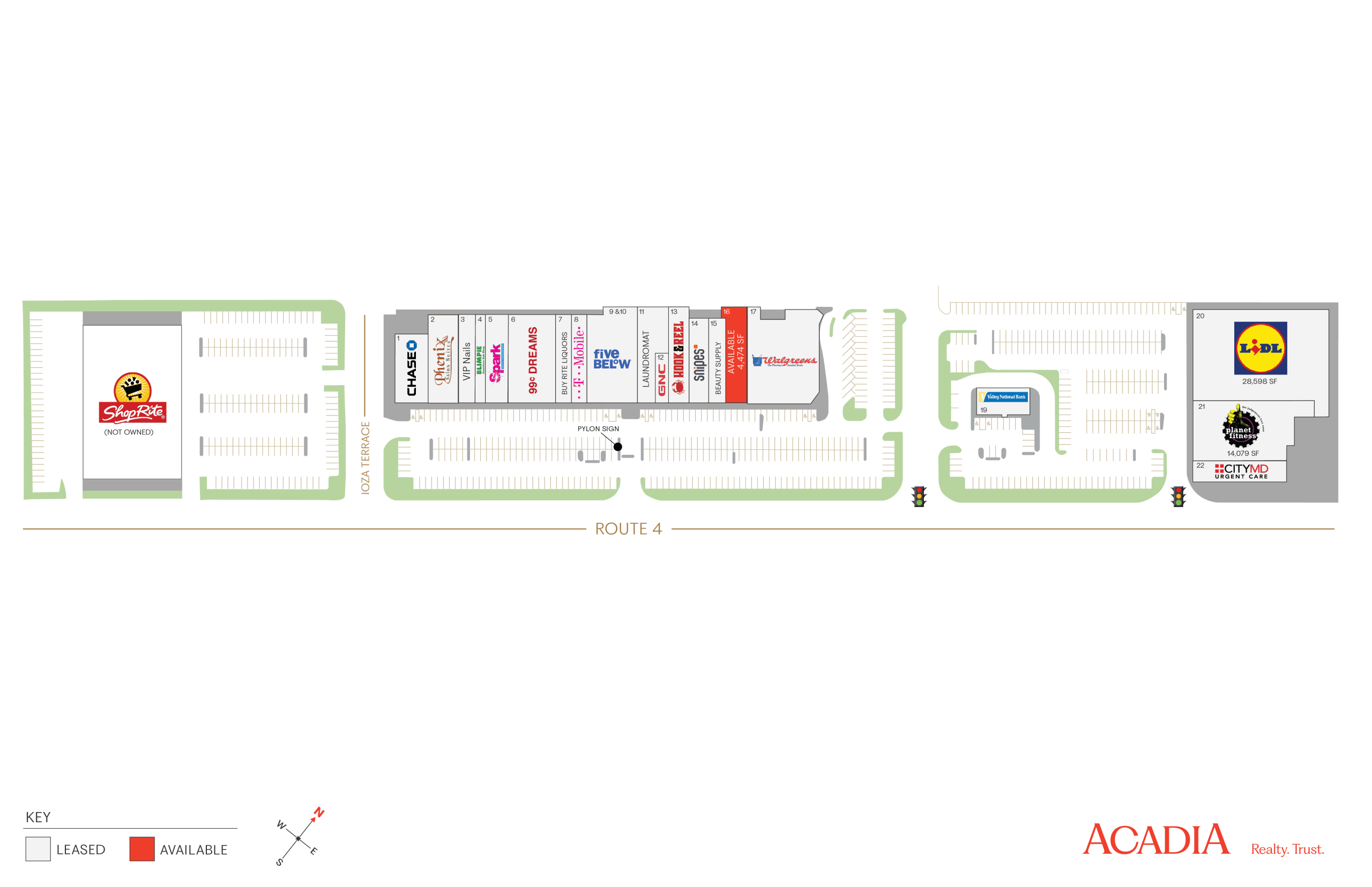 Shopping center map