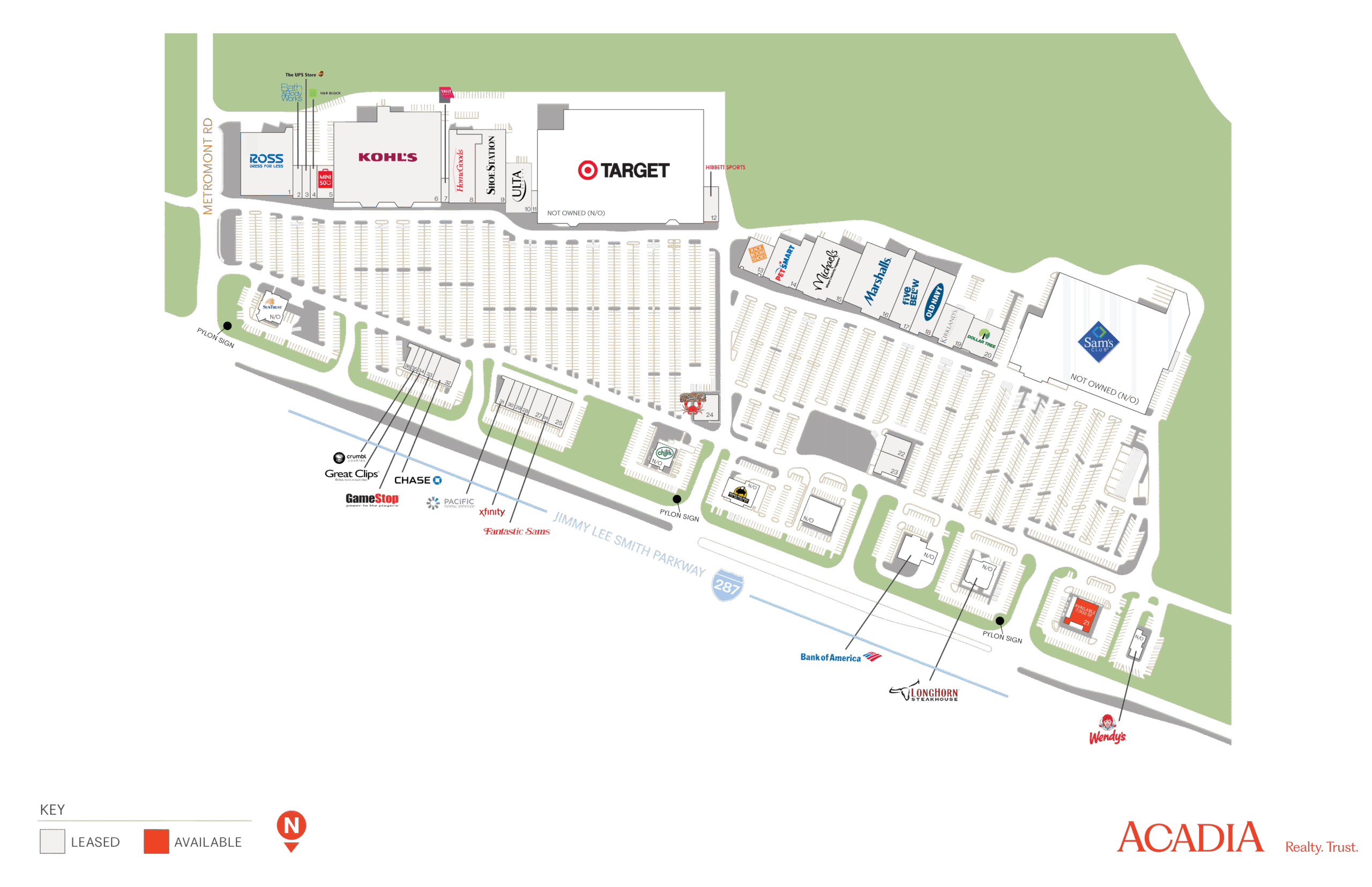 Shopping center map