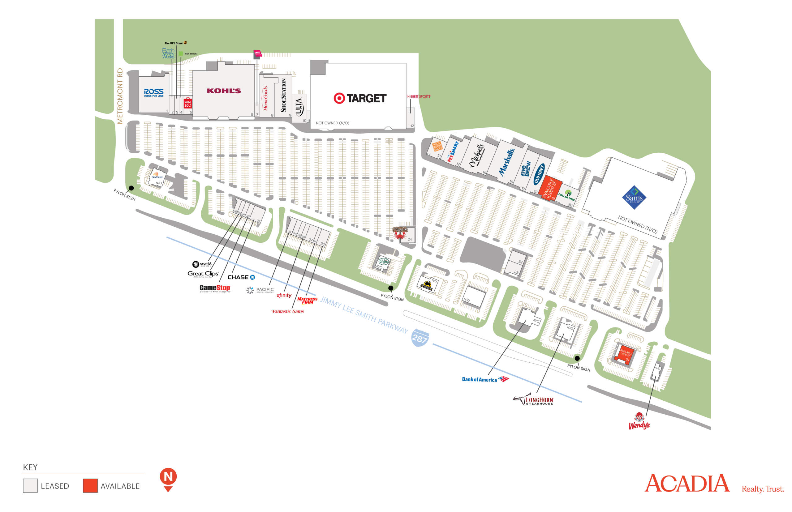 Shopping center map