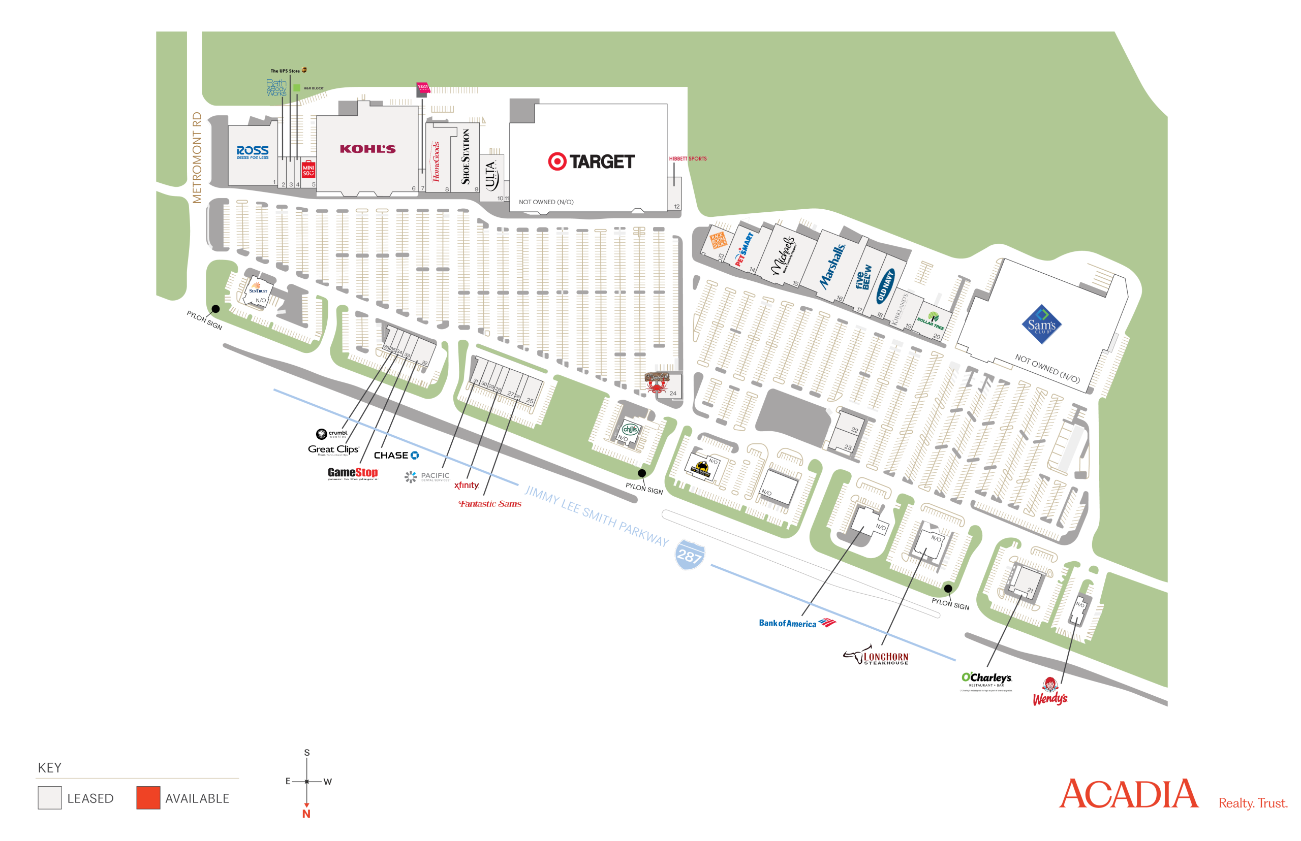 Shopping center map