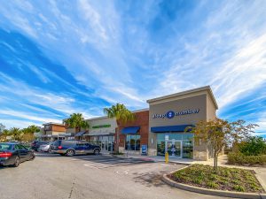 Blue Eye Center storefront in a shopping center.