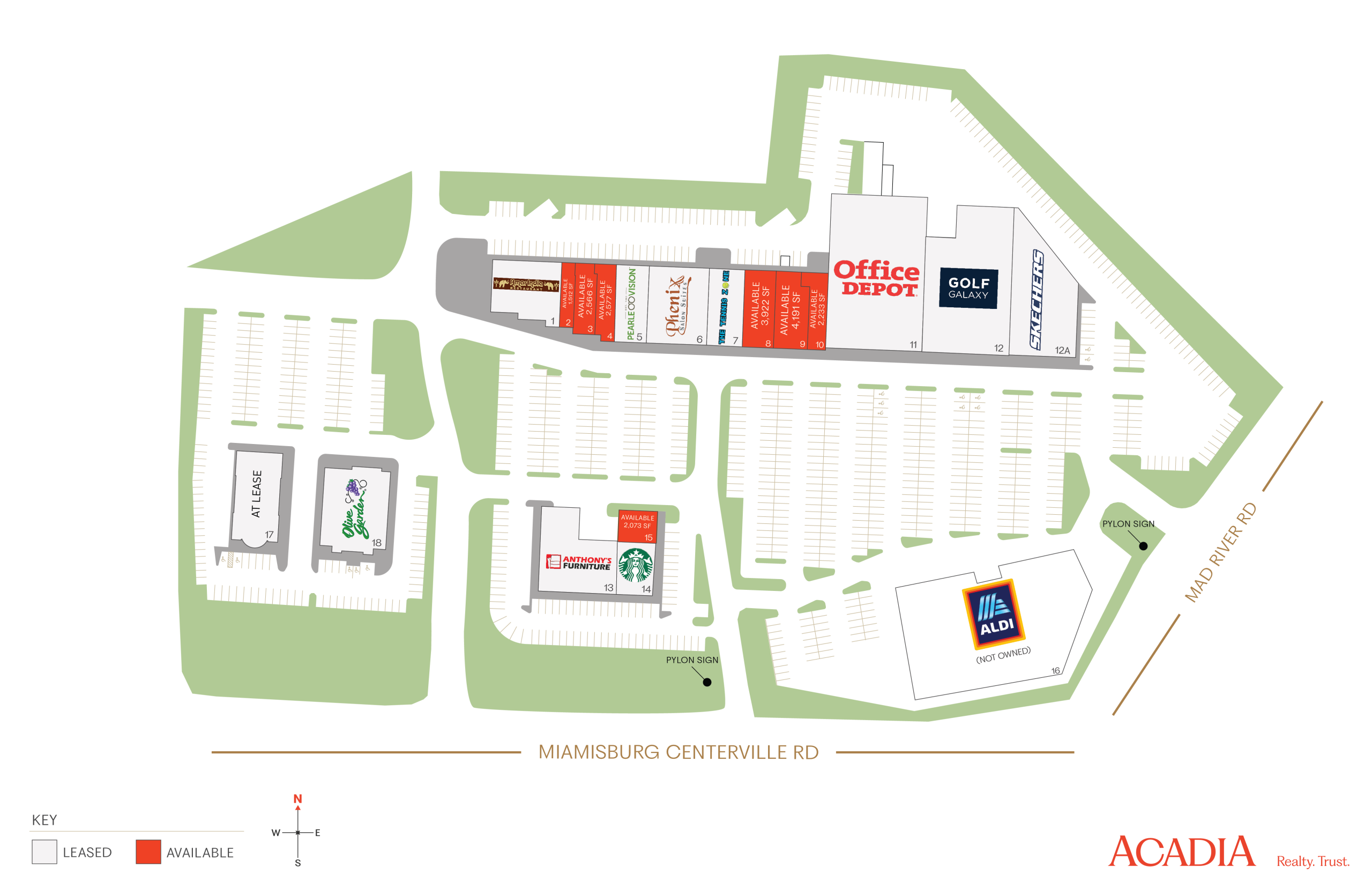Shopping center map