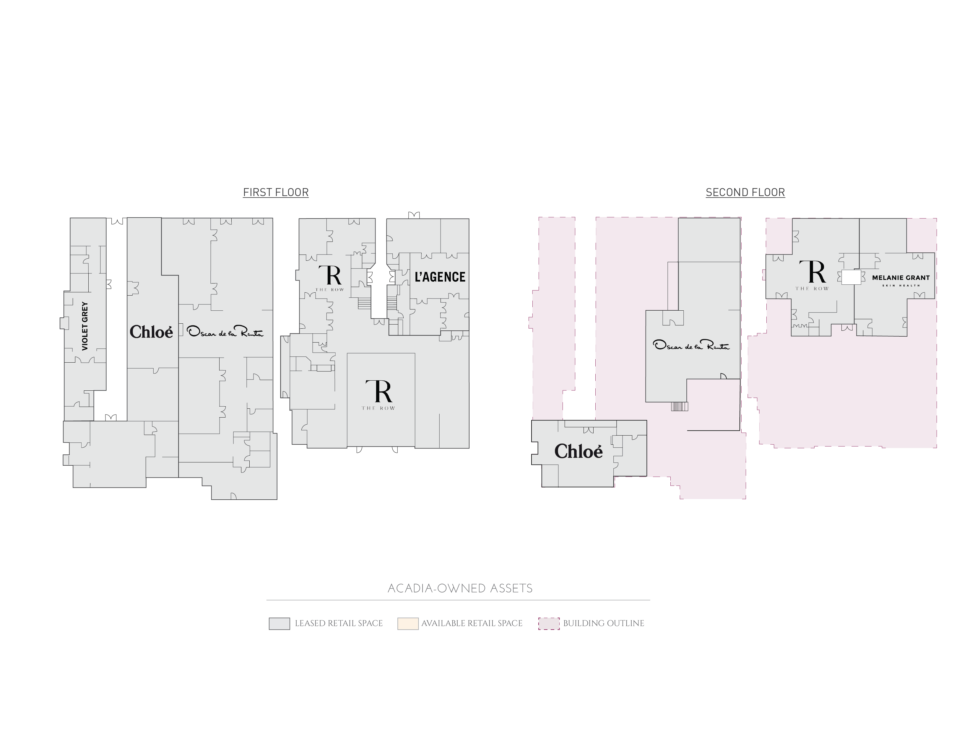 Floor plan showing two apartments.