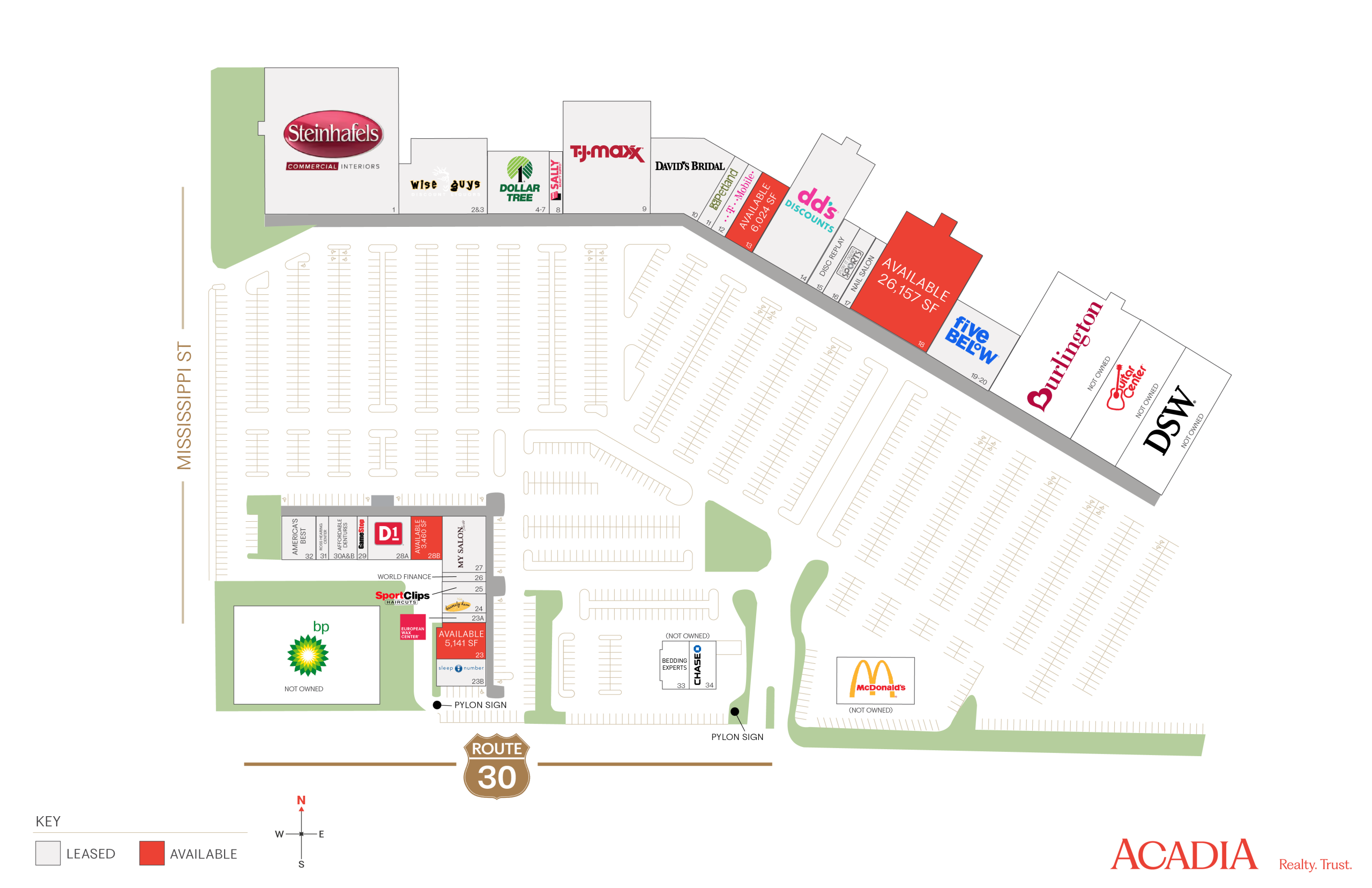 Shopping center map