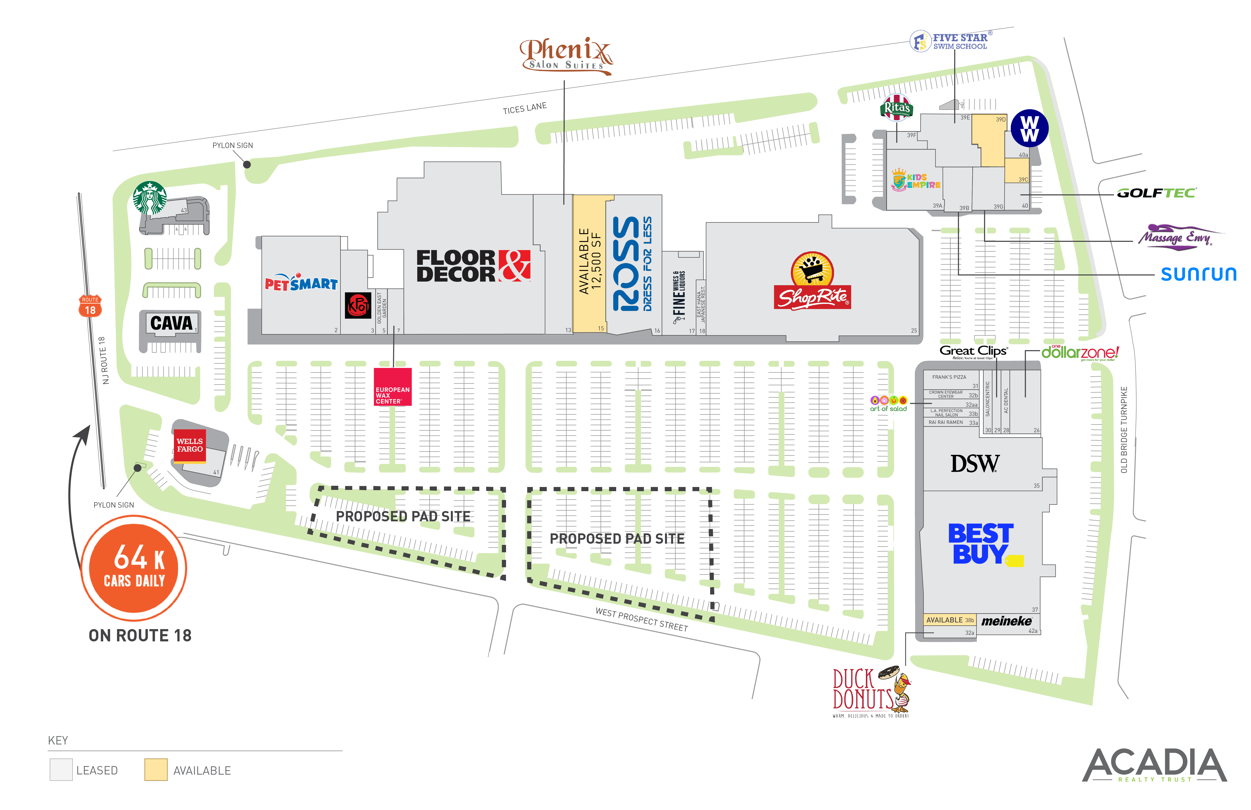 Shopping center map