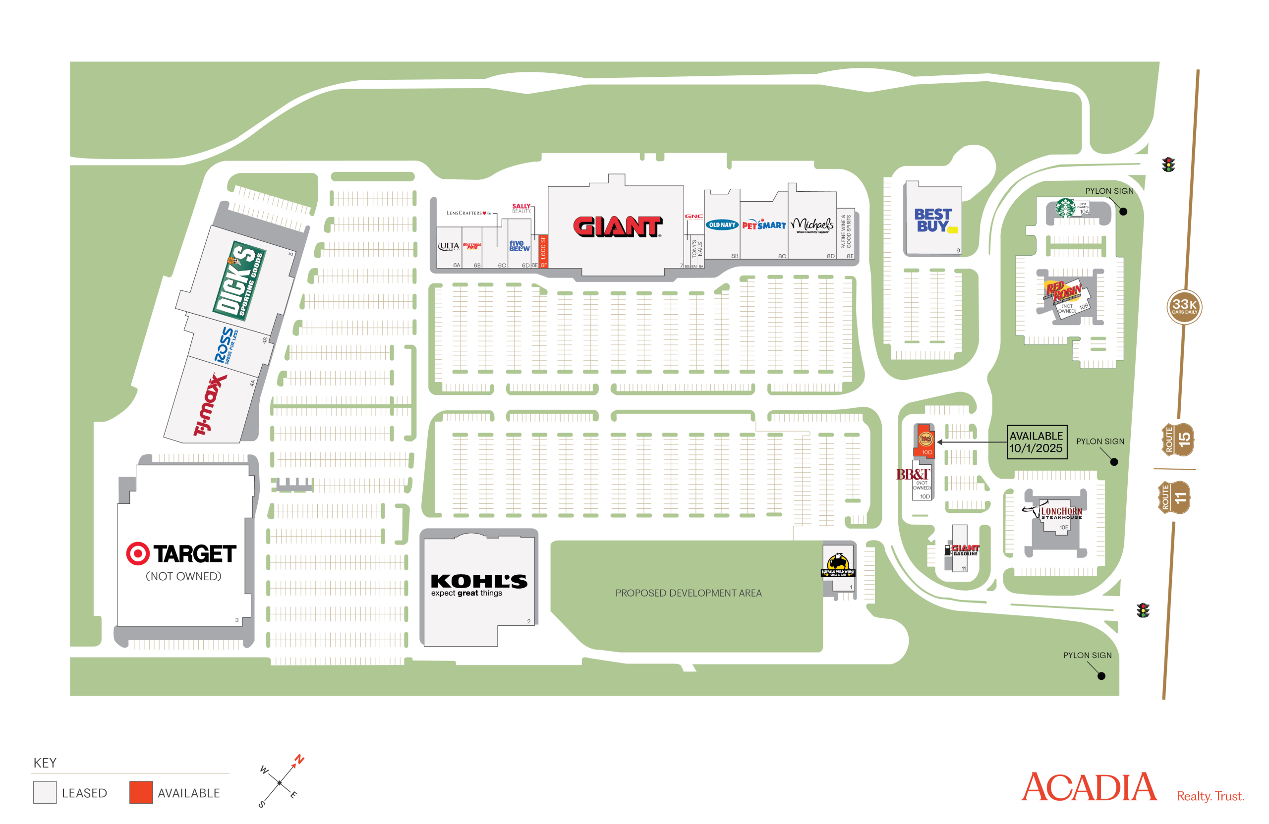 Shopping center map