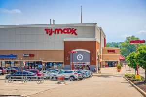 T.J. Maxx store exterior with parking lot
