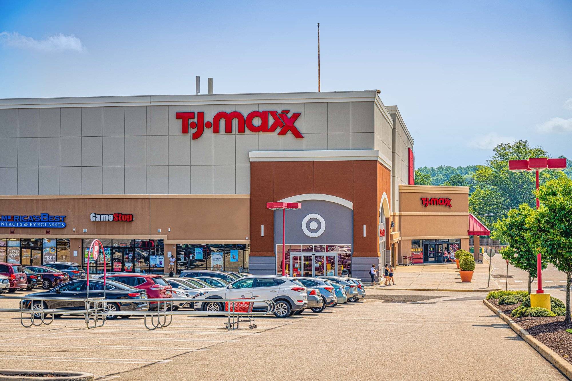T.J. Maxx store exterior with parking lot