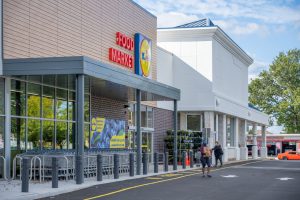 Exterior view of a Lidl grocery store.