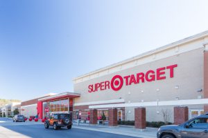 Exterior view of a Super Target store.