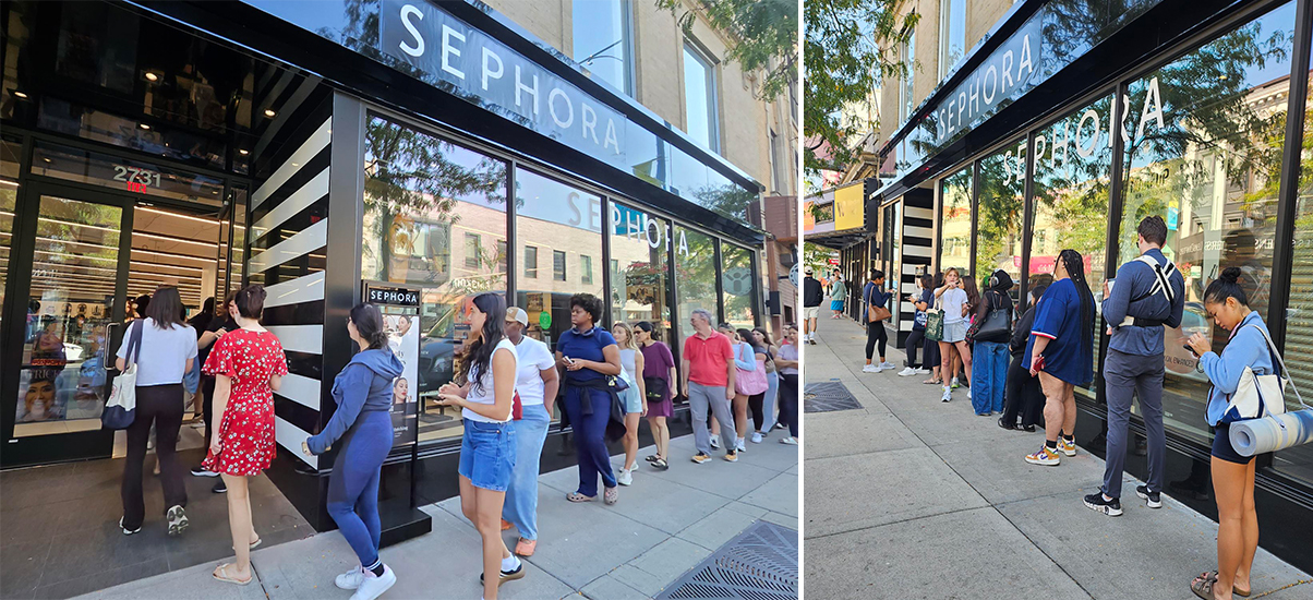 Rendering of a modern storefront with large glass windows.