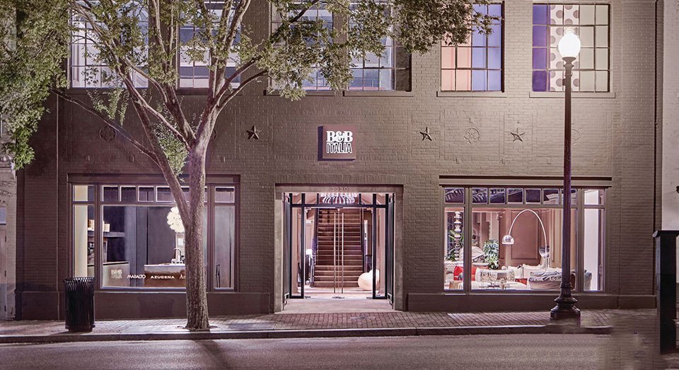Night view of 1440 building entrance.