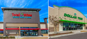 Exterior view of a modern retail building with "Tuesday Morning" signage.