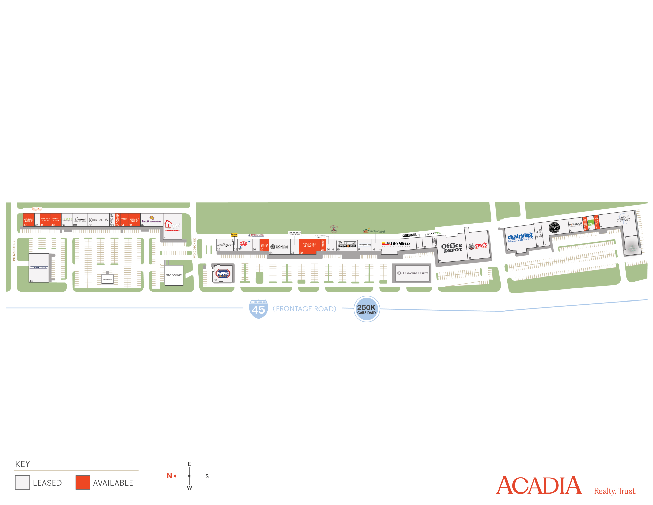Shopping center map